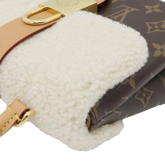 Louis Vuitton  Locky BB Monogram Shearling Crossbody Bag Beige - Picture 6 of 10